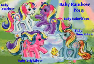 Regenbogenbabyponys